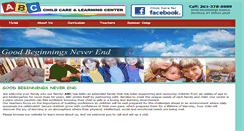 Desktop Screenshot of abcchildcarecenter.com